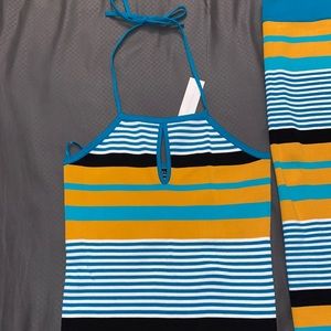 New York & Company striped halter top